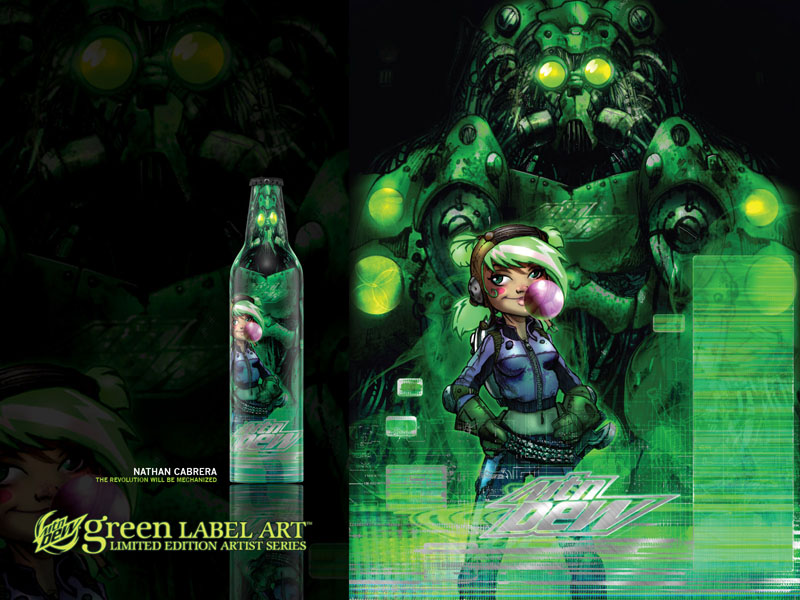 Mountain Dew Green Label Art The Revolution Will be Mechanized