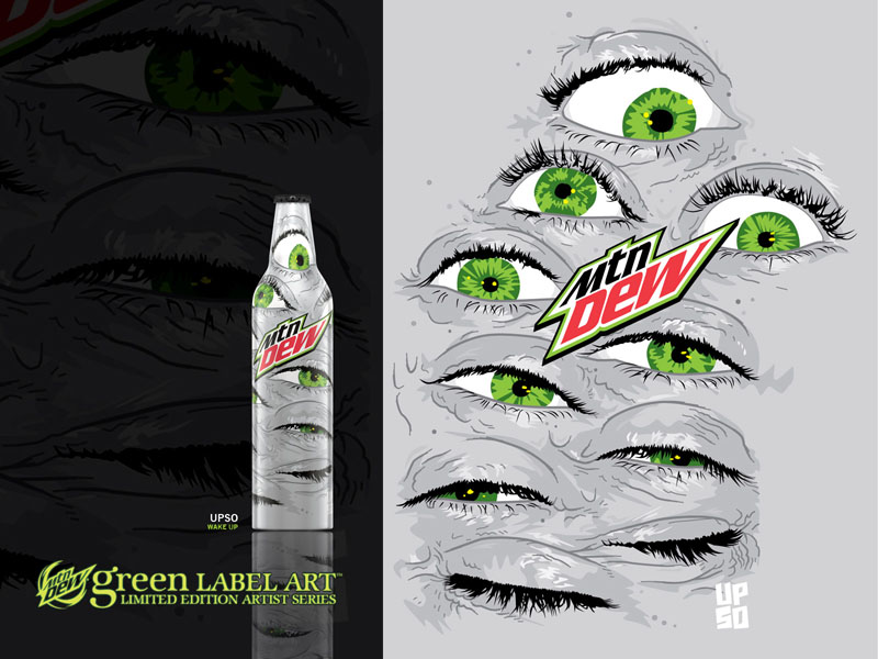 Mountain Dew Green Label Art Wake Up
