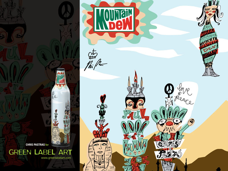 Mountain Dew Green Label Art Pharaohs of Dew