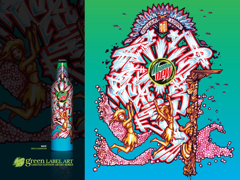 Mountain Dew Green Label Art Dew Celebration